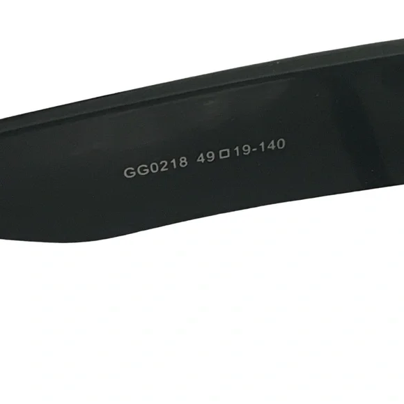 Black Semi Cat Eye Sunglasses with Purple Lenses - Rhinestones & Gold Emblems - Picture 8 of 10